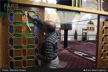 غبارروبی از مسجد حسینیه اعظم زنجان