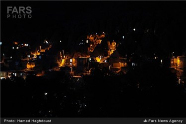 نمای از شب روستای کندوان تبریز