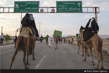 حرکت نمادین کاروان عاشورائیان در شهرستان لامرد استان فارس