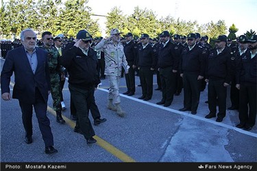 حضور سردار احمدی مقدم در صبحگاه مشترک نیروی انتظامی در ساری