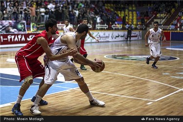دیدار تیم های بسکتبال شهرداری گرگان و الماس قزوین