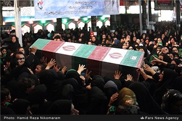 تشییع شهید در همایش شیرخوارگان حسینی ، اصفهان