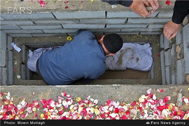 تدفین  پیکر شهید گمنام در گرگان