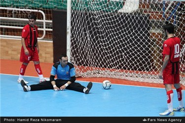 دیدار تیم های فوتسال گیتی پسند اصفهان و میثاق تهران در ورزشگاه پیروزی اصفهان