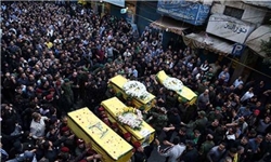 تشییع شهدای انفجار تروریستی در بیروت + اسامی و گزارش تصویری