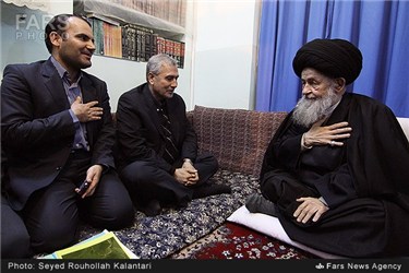 دیدار علی ربیعی وزیر کار و امور اجتماعی با آیت الله علوی گرگان
