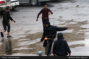 بارش باران پاییزی در یزد