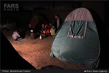 اسکان و حضور مردم روستای دهقاید استان بوشهر در خارج از منازل