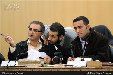 خبرنگاران حاضر در نشست خبری معصومه ابتکار رئیس سازمان محیط زیست در شیراز