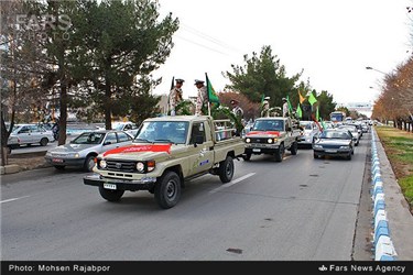 استقبال از چهار شهید گمنام دفاع مقدس در کرمان