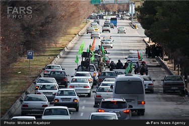 استقبال از چهار شهید گمنام دفاع مقدس در کرمان