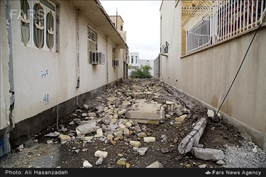 خسارات زلزله ۵/۵ ریشتری در بستک هرمزگان