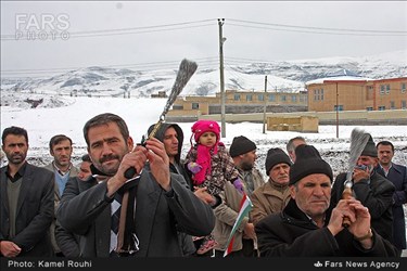 تشییع پیکر دو شهید گمنام در شهرستان کوثر