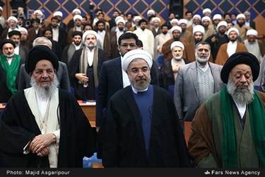 حجت الاسلام حسن روحانی،رئیس جمهور در جمع علما و روحانیون استان خوزستان 