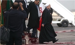 آغاز دومین سفر استانی رئیس‌جمهور/ روحانی وارد فرودگاه بندرعباس شد