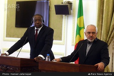 کنفرانس خبری مانکر وزیرخارجه سنگال و محمدجواد ظریف وزیر خارجه ایران