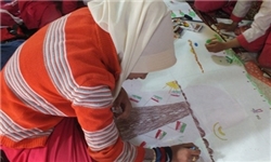 برگزاری ایستگاه نقاشی دهه فجر ویژه کودکان در باشت