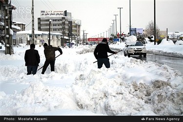 بارش برف سنگین در نور و نوشهر
