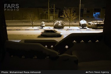 بارش برف در یزد