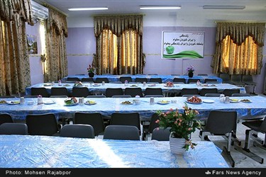 سالن غذاخوری  مجتمع آموزشی و تربیتی حضرت معصومه (س) در استان کرمان