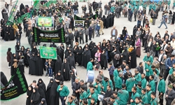 تجمع بزرگ سوگواره یاس نبوی در امامزاده یحیی(ع) ساری + تصاویر