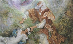 بافت تابلو فرش «قربانگاه حضرت اسماعیل (ع)» در مراغه با رج 130