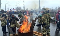 درگیری بین شبه نظامیان استقلال طلب و گاردملی اوکراین در دونتسک