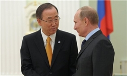 بان‌کی‌مون و پوتین برای حل بحران اوکراین و سوریه بر «راه حل سیاسی» تاکید کردند
