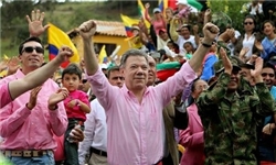 تبلیغات «سانتوس» برای کسب آرای بیشتر در انتخابات کلمبیا