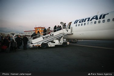 مسافرگیری هواپیما در باند فرودگاه مهرآباد