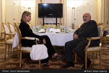 دیدار محمد جواد ظریف وزیر امور خارجه ایران و   فدریکا موگرینی مسئول سیاست خارجی اتحادیه اروپا