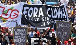 تظاهرات مردم برزیل علیه رئیس کنگره این کشور