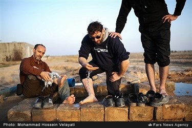 استراحت زائران حسینی در مسیر کوفه تا نجف
