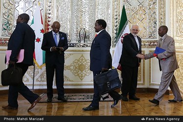 دیدار آلن نیامیتو وزیر امور خارجه بروندی و هیات همراه با محمدجواد ظریف وزیر امور خارجه 