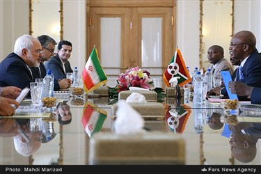 دیدار آلن نیامیتو وزیر امور خارجه بروندی با محمدجواد ظریف وزیر امور خارجه 