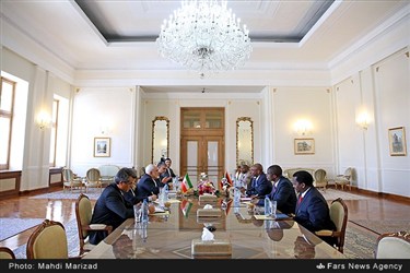 دیدار آلن نیامیتو وزیر امور خارجه بروندی و هیات همراه با محمدجواد ظریف وزیر امور خارجه 