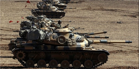 حمله توپخانه ارتش ترکیه به مواضع شبه نظامیان کُرد در شمال سوریه