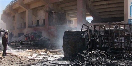 25 کشته در انفجار خودروی انتحاری در شهر ادلب سوریه