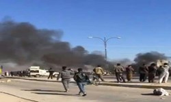 تظاهرات در منطقه کردستان و بسته شدن جاده اصلی «سلیمانیه» به «کرکوک»