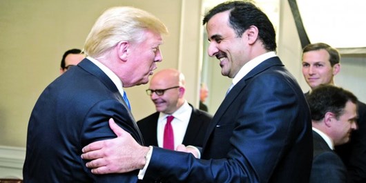 نمایندگان ترامپ با امیر قطر درباره «معامله قرن» رایزنی کردند