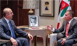 دیدار وزیر خارجه ترکیه با شاه اردن