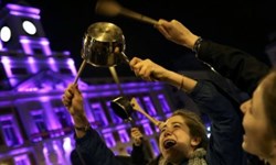 تظاهرات  زنان اسپانیایی در اعتراض به شرایط کاری در این کشور