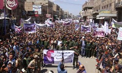 «راهپیمایی‌ تفنگ‌» در حمایت از مقام ترور شده یمنی + تصاویر
