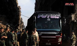 خروج 200 تروریست از یرموک دمشق؛ هنوز اتوبوسی از «فوعه و کفریا» خارج نشده است