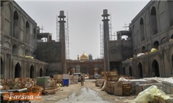 از ورود روزانه 15 تریلی مصالح تا تلاش مهندسان ایرانی برای تکمیل صحن حضرت زهرا(س)