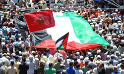  تظاهرات مغربی‌ها به نشانه همبستگی با ملت فلسطین
