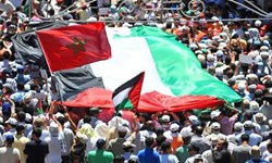 تظاهرات مغربی‌ها در حمایت از ملت فلسطین