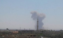 حمله هوایی رژیم صهیونیستی به حماه و واکنش پدافندی سوریه+فیلم و عکس