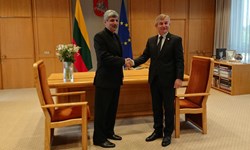 خداحافظی مهمان‌پرست با رئیس مجلس لیتوانی