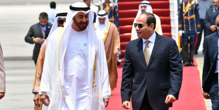 دیدار ولی‌عهد ابوظبی با رئیس‌جمهور مصر در قاهره